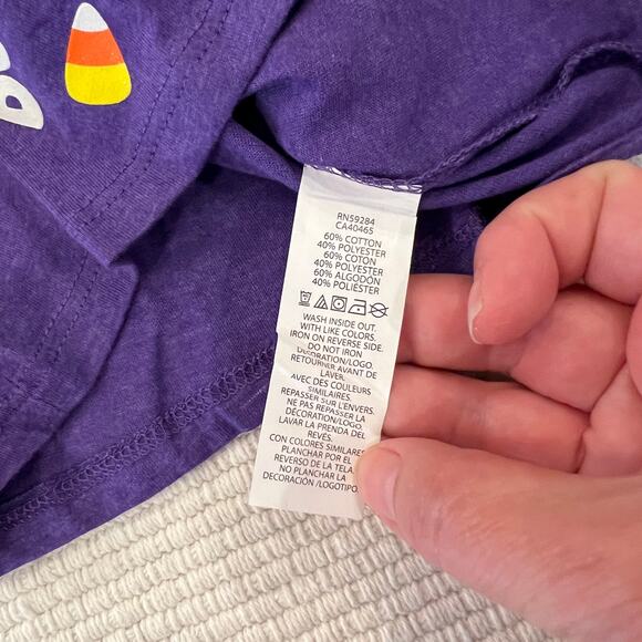 NWT Children's Place Girls Purple Glow Halloween Doodle Graphic Tee -SIZE 12-18M - Picture 4 of 9